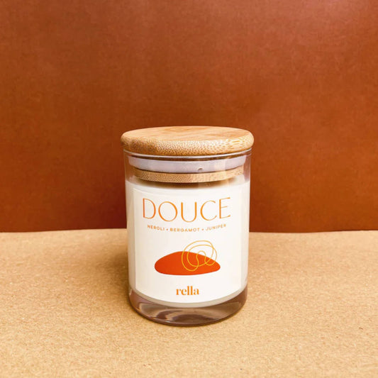 150g Douce Triune Candle: Fruity and Floral Neroli, Bergamot and Juniper Scented Soy Wax Candle