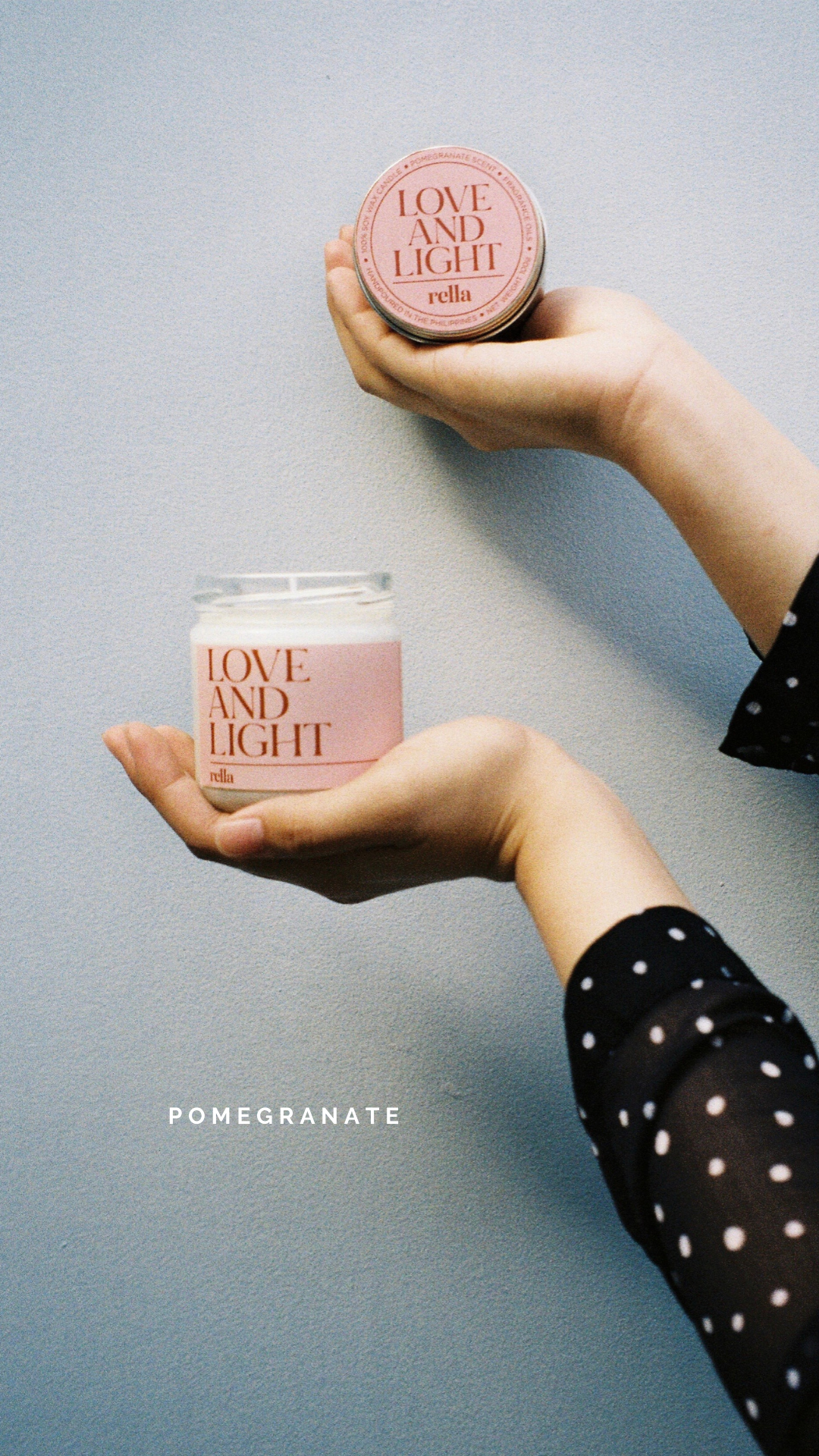 Love and Light: Pomegranate Scented Soy Wax Candle
