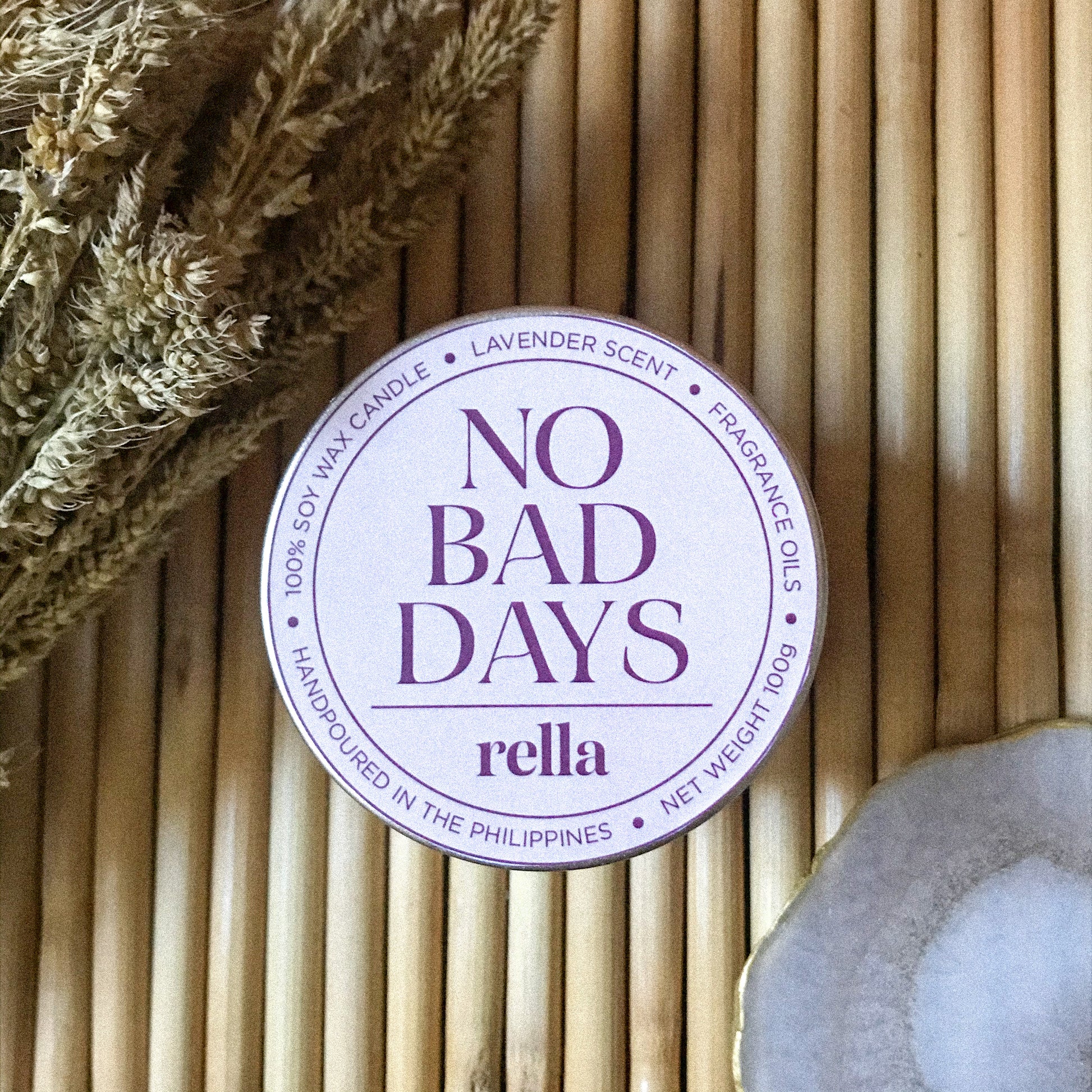 100g No Bad Days: Lavender Scented Soy Wax Candle